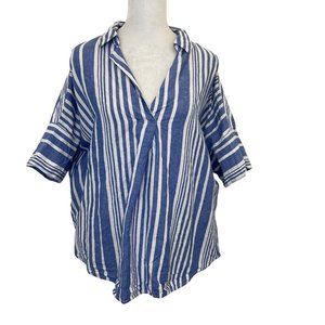 Madewell Blue and White Striped Top